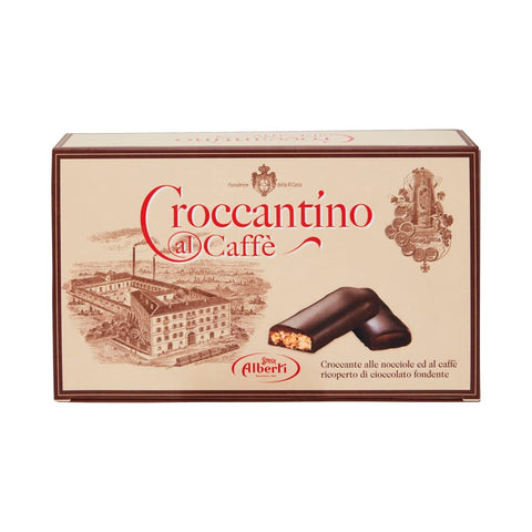 Alberti Strega Croccantino Al Caffè Croccante Alle Nocciole E Al Caffè Ricoperto Di Cioccolato Fondente Croustillant Aux Noisettes Et Café Recouvert De Chocolat Noir 300g Sans Gluten