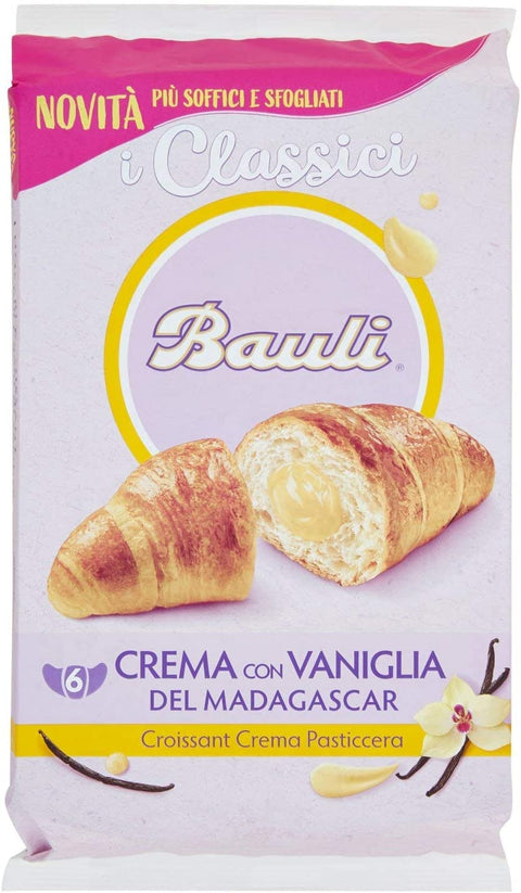 Bauli Cornetti Lot De 18 Croissants Avec Crème Pâtissière 50 G