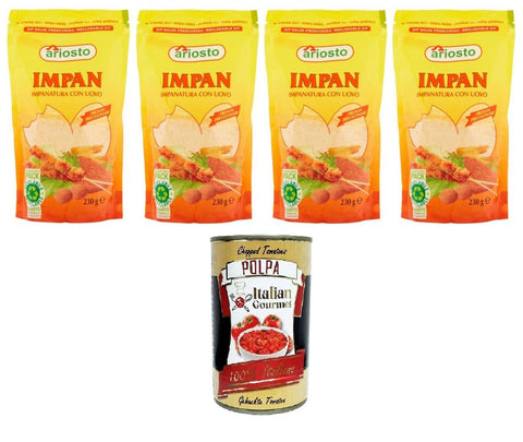 Ariosto Impan Impanatura Con Uovo Impan Panade Avec Œuf 4 X 230 G + Italian Gourmet Polpa 400 G