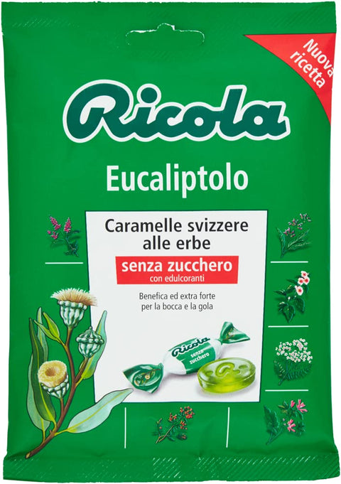 3 X Ricola Eucaliptolo Bonbon Eucalyptol Et Menthol Rafraîchissant Sans Sucre 70 G