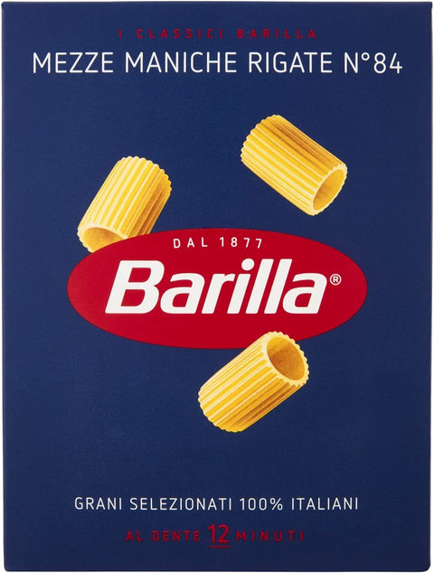Barilla Semoule De Blé Dur Pâtes Mezze Maniche Rigate N°84 Italienne Pâtes 500g Pâtes Courtes