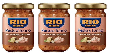 3x Rio Mare Pesto Al Tonno Con Mandorle E Pecorino Pesto Thon Avec Amandes Et Pecorino 130 G