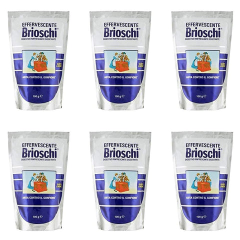 Brioschi Lot De 6 Solutions Digestives Rafraîchissantes Au Goût Citron 100 G