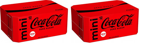 Coca-Cola Zero Sugar Lot De 2 Mini Boîtes De 12 X 150 Ml (3600 Ml)