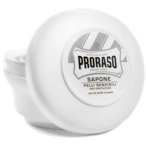 Proraso Lot De 3 Savon De Rasage Pour Peaux Sensibles Blanc 150 Ml