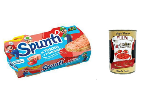 Spuntì Tonno E Pomodoro Lot De 6 Crèmes Distribuables De Thon Et De Tomate, 2 Boîtes De 84 G + Polpa Italien Gourmet 400 G