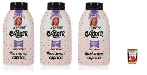 Adorn Vintage Supreme Lot De 3 Crèmes Anti-Frisottis Effet Ml. 200 + Polpa Gourmet Italien 400 G