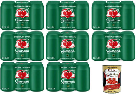 Antarctica Guarana Original Do Brasil Original Guarana Du Brésil Boisson Rafraîchissante Au Goût Inoubliable 48 X 33 Cl +Italian Gourmet Polpa 400 G