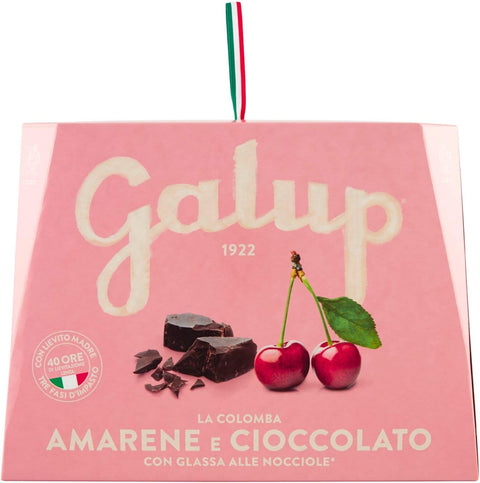 3x GALUP La Colomba Amarene e cioccolato Colomba de Pâques aux cerises noires et au chocolat 750 g