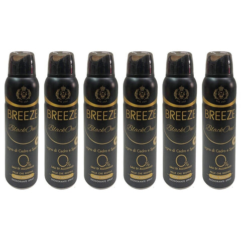 Breeze Lot De 6 Déodorants En Spray Black Oud 150 Ml + Polpa Italien Gourmet 400 G