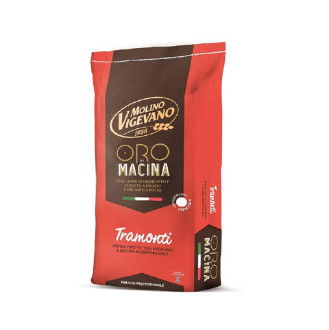 Molino Vigevano Tramonti  Farina Typ "0" avec du blé moulu sur pierre 10kg