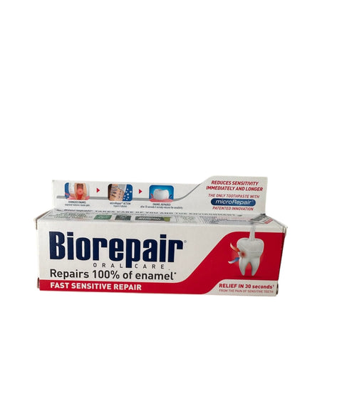 3pcs Biorepair Rapide Sensible Dentifrice 75ml (Pack De Trois) Protection & Réparation De Acide Érosion Et Plaque Sans Danger Pour Totalité Famille