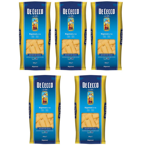 5 X De Cecco Rigatoni Italian Pâte N° 24. 500 G