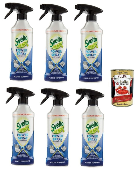 Lot De 6 Sprays Svelto Power Universels De 435 Ml + Italian Gourmet Polpa 400 G