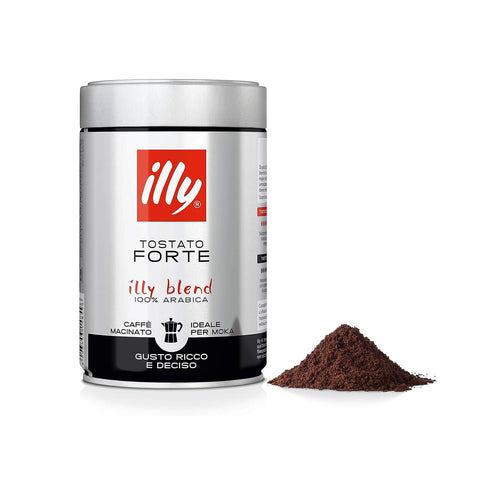 Illy Pot De 250gr De Café Moka Moulu Forte Toastée