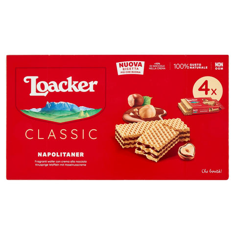Loacker Lot De 6 Cubes Classiques Noisette Chocolat Râpe Biscuits Gaufres Napolitain (4 X 45 G)
