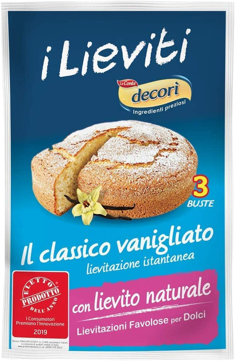 Lo Conte Decori' Lievito Vanigliato Lot De 3 Sachets De Pâte À Sucre À La Vanille