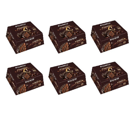 6x Balocco Colomba Maxiciok Extradark, Colomba de Pâques italienne fourrée à la crème de chocolat noir à 80 %, 750 g