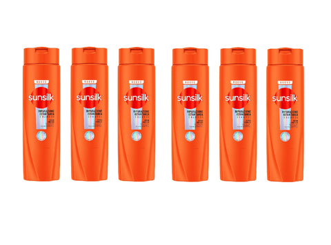 6x Sunsilk, Shampoo Riparazione Istantanea Shampooing pour cheveux abîmés, répare les cheveux dès la première utilisation*, formule enrichie d'un complexe réparateur aux peptides, vitamine C et huile d'amande douce, 250 ml