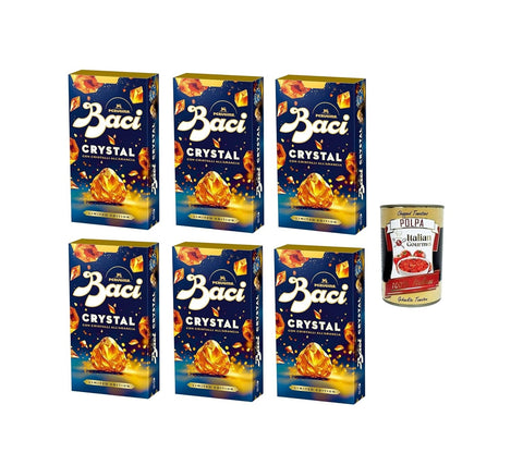 Baci Bijou Crystal Pralines 6x 150g – Chocolat fin aux cristaux d'orange – Édition limitée - + Italian Gourmet polpa 400gr