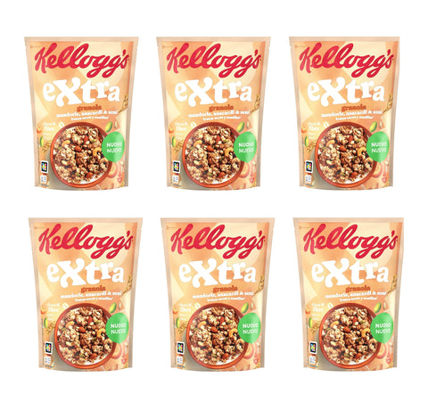 6x Kellogg's Extra Granola aux amandes, noix de cajou et graines, 375 g