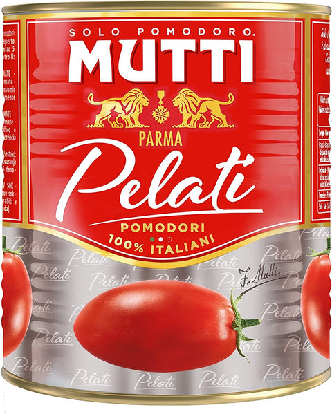 Mutti Pomodori Pelati - Tomates Décapantes - 100 % Italiennes - 12 X 800 G