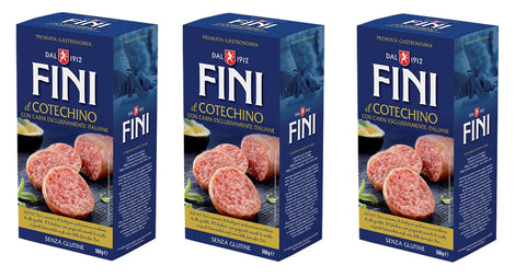 Fini Il Cotechino 3 Spécialité Italienne 100 % Avec Viande Italienne Sans Gluten 500 G