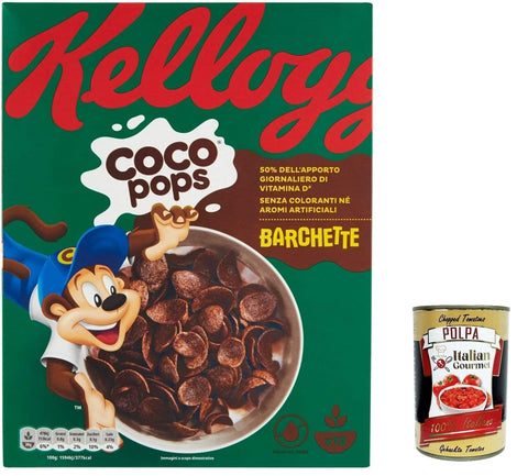 Lot De 6 Barchettes Coco Pops, Céréales Au Chocolat Croustillantes 330 G + Italian Gourmet Polpa 400 G