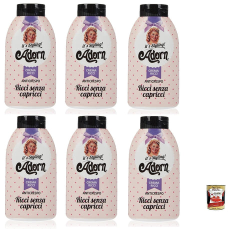 Adorn Vintage Supreme Lot De 6 Crèmes Anti-Frisottis Pour Cheveux Frisés Ml. 200