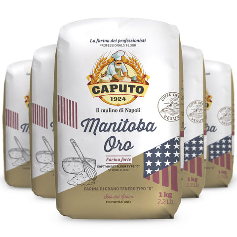 Colichef Farine Manitoba Oro Caputo Type 0/5kg (Pack 5 X 1 Kg) - La Farine N°1 En Italie