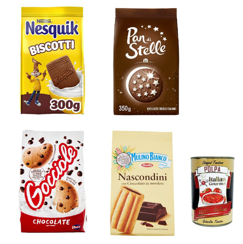 Kit De Test Pan Di Stelle Gocciole Nesquick Nascondini Biscuits Italian Biscuits Biscuits Biscuits + Italian Gourmet Polpa 400 G