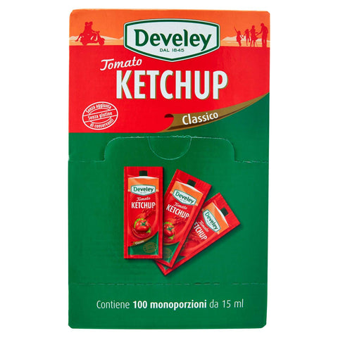 Develey Tomato Ketchup Classic Scatolo100 Single Portion15 Ml