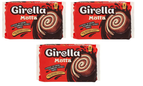 Motta Girella Snack Dolce Da Forno Con Farcitura Al Cacao - Pâtisserie Sucrée Avec Remplissage De Cacao (8 X 35 G) - 280 G