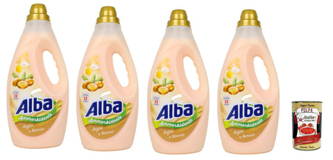 Alba Ammorbidente Argan And Daffodil Assouplissant Fabric Softener, 33 Lavages, 4 X 1850 Ml + Italian Gourmet Polpa 400 G