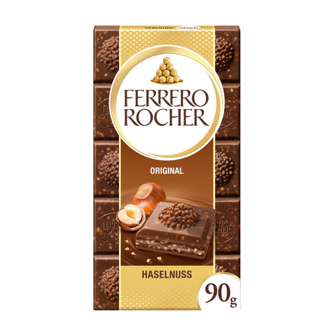 Rocher Ferrero Rocher Tablette Chocolat Lait Noisettes - La Tablette De 90g