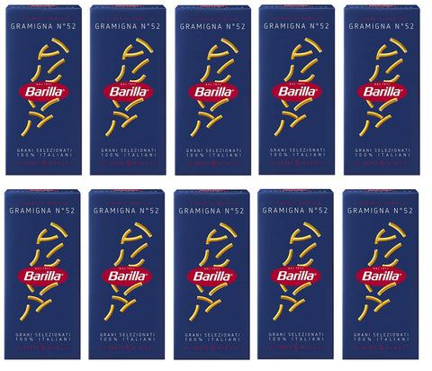 Barilla 10x Gramigna Italian Pâte No. 52 500 G.