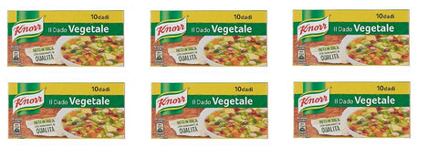 Knorr Veggie Dado Brodo Lot De 6 Cubes À Soupe Végétarien Riches En Goût 10 Pz