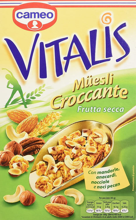Cameo Vitalis Muesli Croccante Frutta Secca Céréales Fruits Secs 300 G