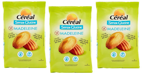 Céréal Madeleine Senza Lot De 3 Sachets Sans Gluten 200 G Sans Huile De Palme Sans Lait