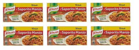 Knorr Dado Saporito Manzo Brodo Lot De 6 Cubes À Soupe Bouillon 10 Pz