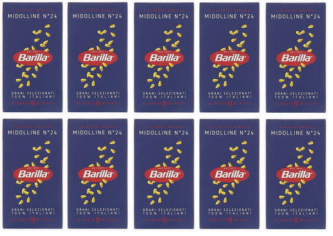 Lot De 10 Pâtes Barilla Midolline N°24 Nouilles Italiennes 500 G
