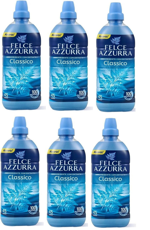Paglieri Felce Azzurra Lot De 6 Flacons D'adoucissant Concentré Parfum Classico 600 Ml