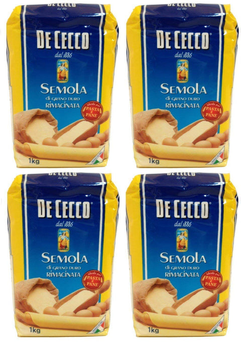 De Cecco - Semoule De Blé Dur - Semola Di Grano Duro Rimacinata (4 X 1 Kg)