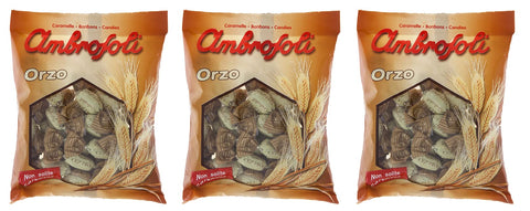 Lot De 3 Bonbons Durs Ambrosoli Orzo Avec Goût D'orge 150 G