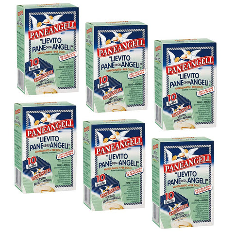60 Paneangeli Lievito Vanigliato Lot De 6 Paquets De 10 Sachets De Pâte À Sucre Vanille