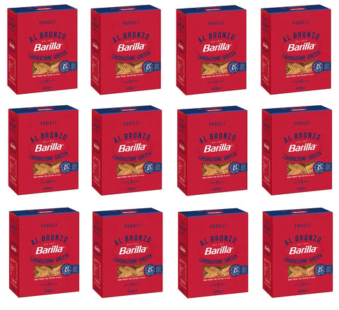 Barilla Fusilli Al Bronzo Lot De 12 Pâtes Tirées Bronze 400 G