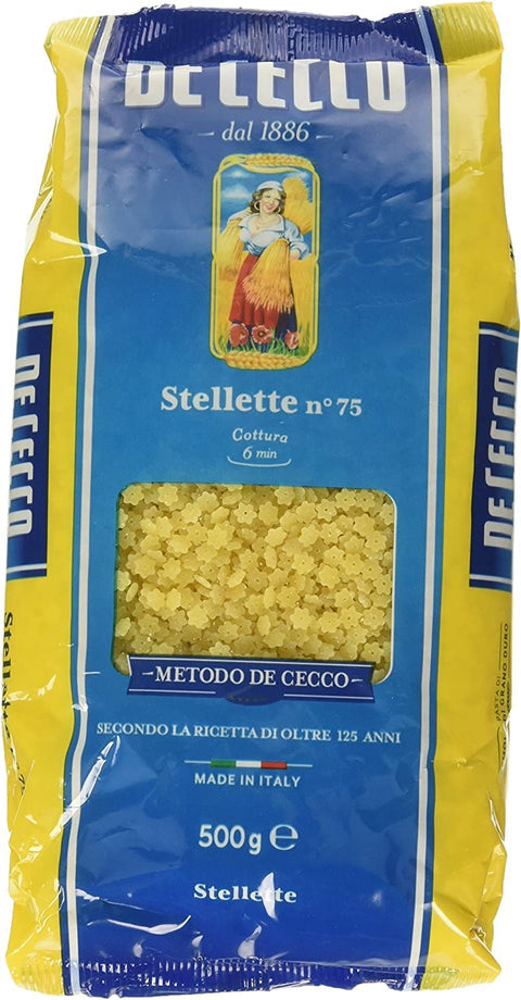 Lot De 5 Pâtes De Cecco 100 % Italiennes Stellette N° 75 500 G