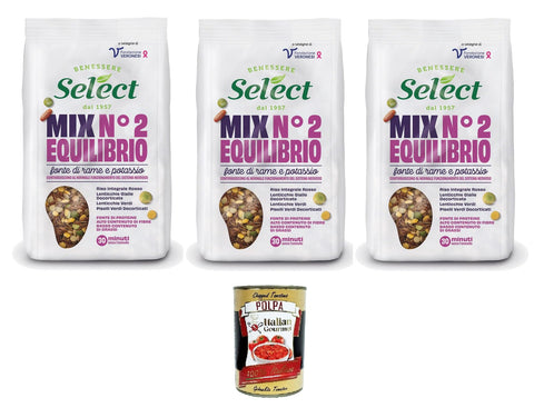 Select Mix N.2 Equilibrio Source Pour Cuivre Et Potassium 3 X 300 G + Italian Gourmet Polpa 400 G