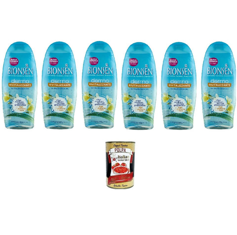 Bionsen Dermo Rivitalizzante Gel Douche Et Bain 650 Ml, Gel Douche Revitalisant 6 X 650 Ml + Polpa Italian Gourmet 400 G