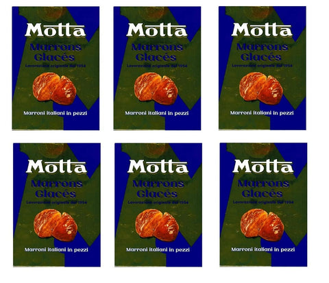 Lot De 6 Glacés Motta Marrons En Châtaigne Pezzi - 100 % Italien - 350 G - En Morceaux Dans Une Boîte